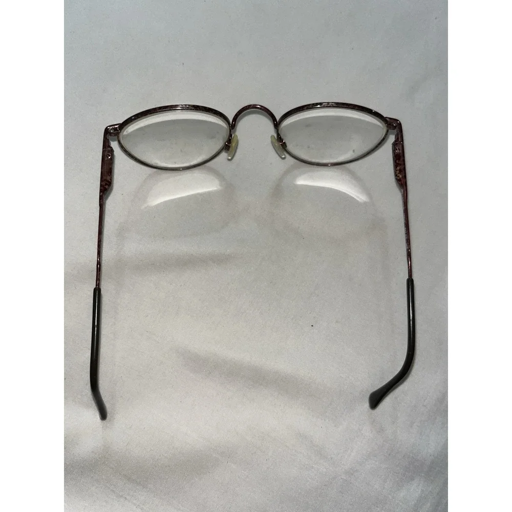 Luxottica 402 Eye Glasses Round Burgundy Tortoise Shell Carbomahogany 47-20-140
